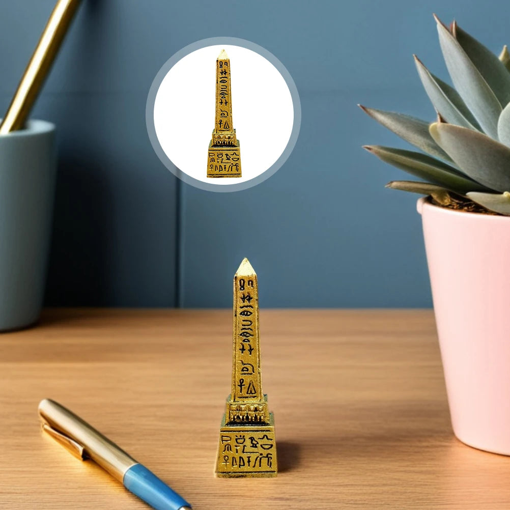 Egyptian Obelisk Figurine Statue Egyptian Obelisk Psychological Sandbox Tower Ornament Figurine Desktop Egyptian Tower Ornament Peaceful Pleasures Health and Wellness