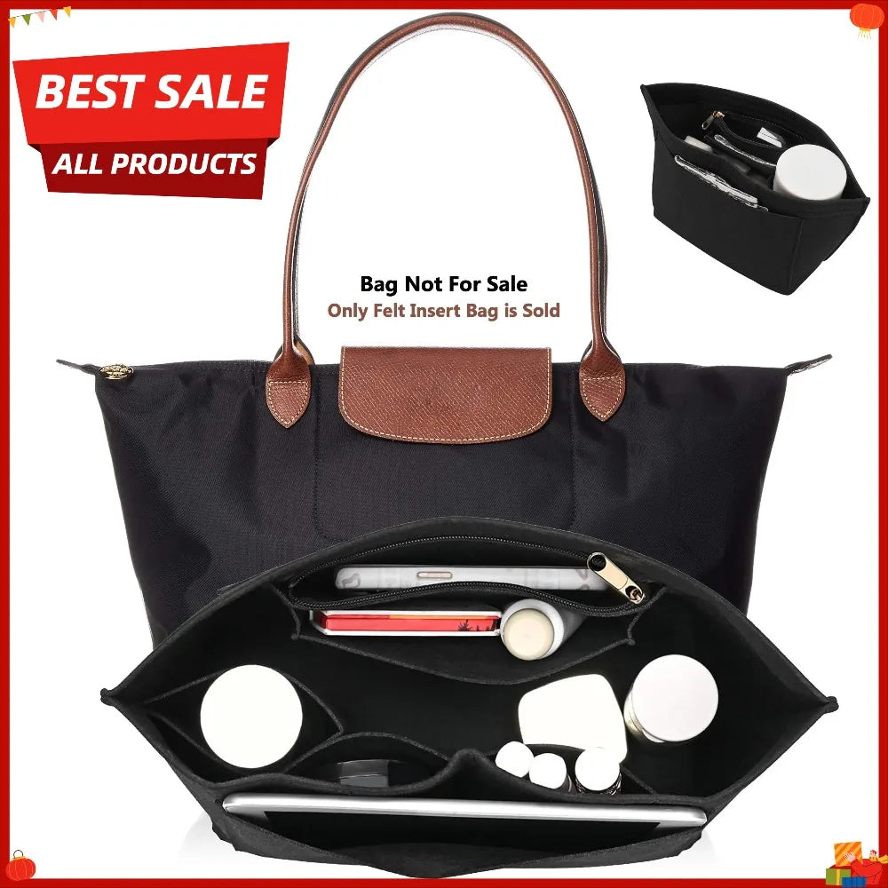 Felt Purse Organizer Insert – Handbag Liner for Longchamp