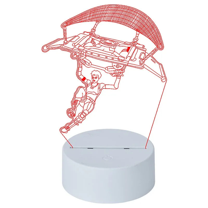 3D Acrylic LED Night Light Desktop Lamp | USB & Battery Powered