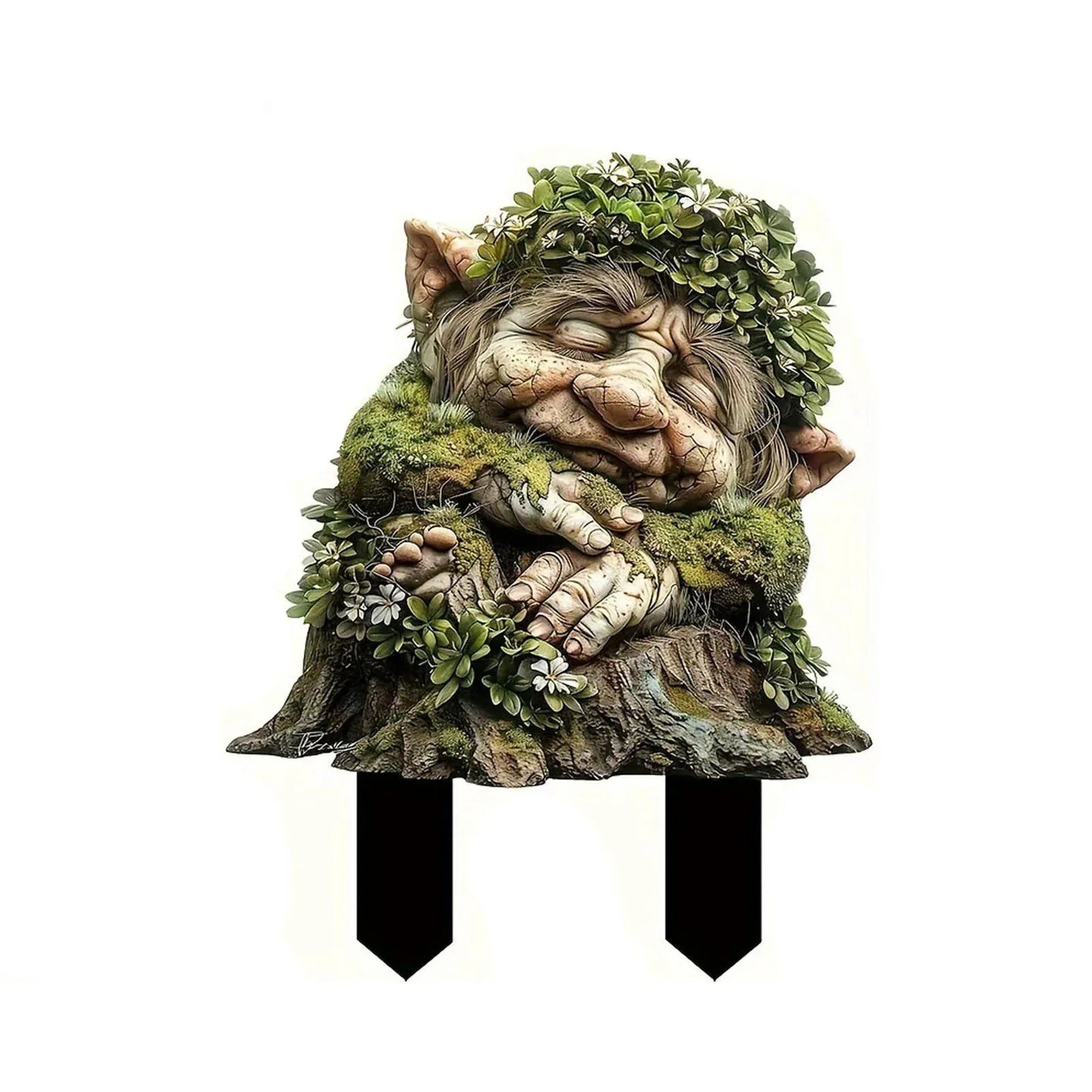 2D Flat Tree Elf Garden Stake – Waterproof Outdoor Lawn Decor