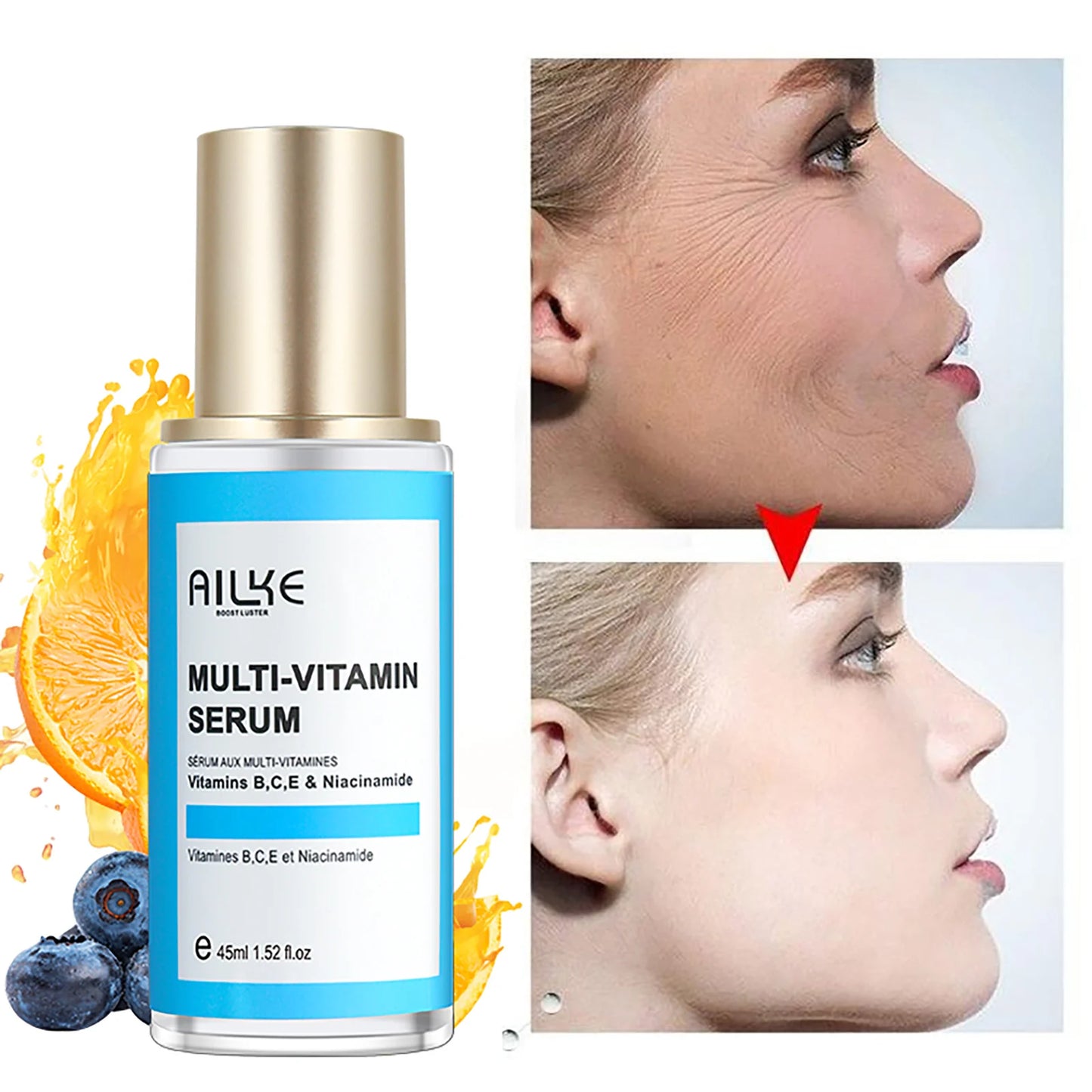 AILKE MultiVitamin Face Serum | Brightening & Anti-Aging 45ml
