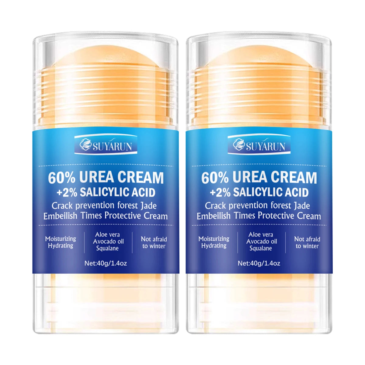 SUYARUN 60% Urea Foot Care Cream Stick - Intensive Cracked Heel Repair, Callus Remover for Dry Feet - Fast Absorbing Foot skin. Peaceful Pleasures Health and Wellness 40g-2
