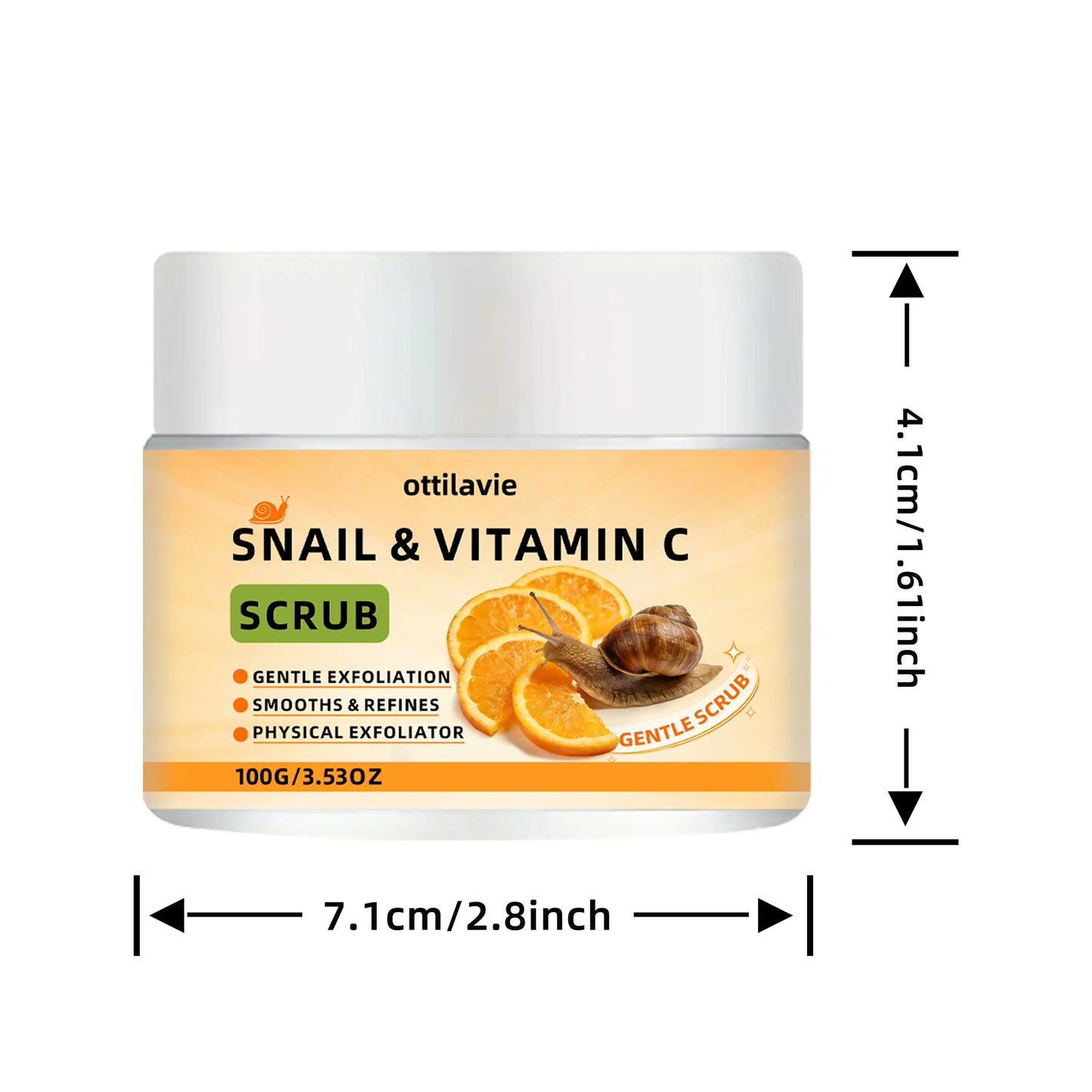 Ottilavie Snail Vitamin C Face Scrub – All Skin Types
