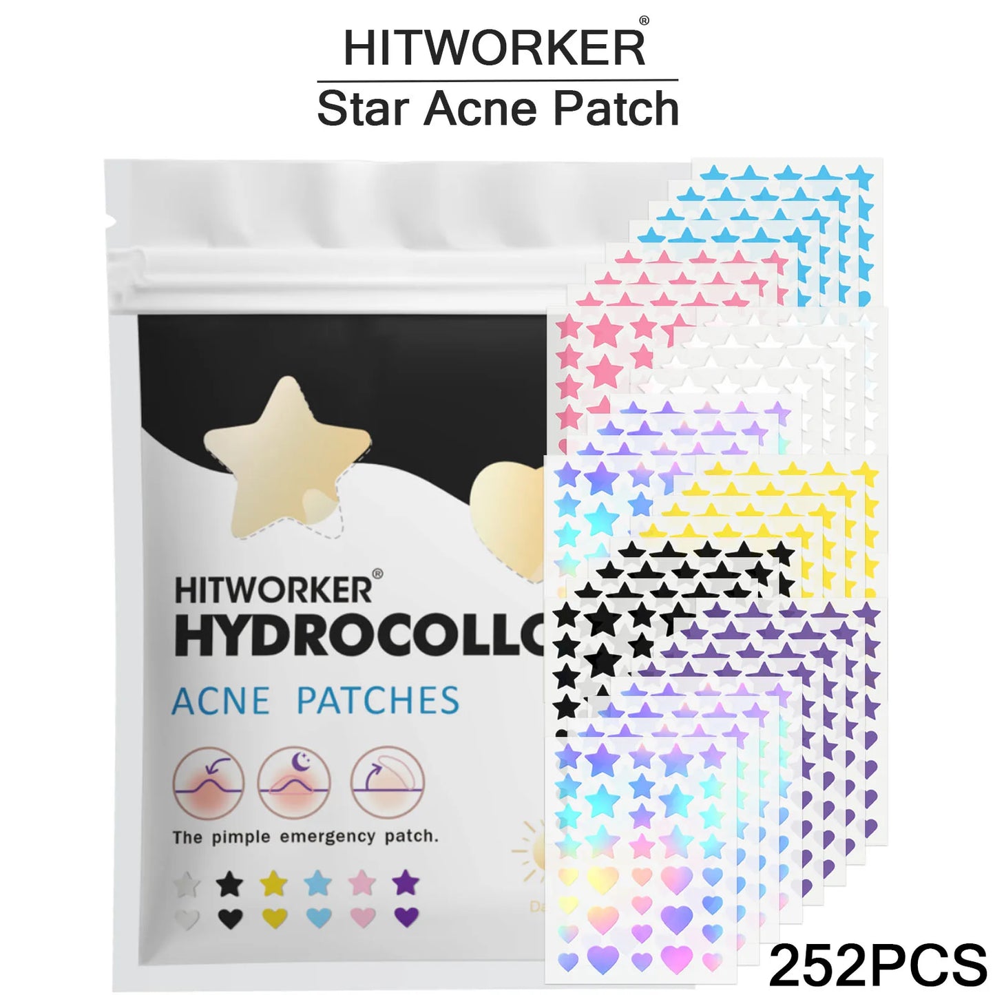 Invisible Waterproof Hydrocolloid Acne Patches – All Skin Types