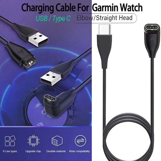 Garmin Watch Charger Cable – Fenix 7/6/5, Forerunner, Venu Peaceful Pleasures Health and Wellness