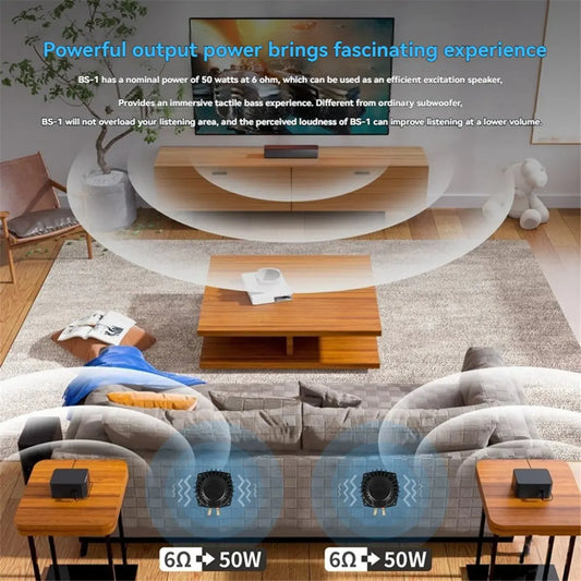 50W Bass Shaker Vibration Speaker | Home Theater & Car Seat Peaceful Pleasures Health and Wellness NONE