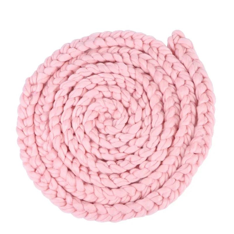 Chunky Merino Braid,2M Braid Basket Filler Newborn Photography Props Baby Accessories 신생아 사진 Newborn Acessórios Fotografia Baby Peaceful Pleasures Health and Wellness pink