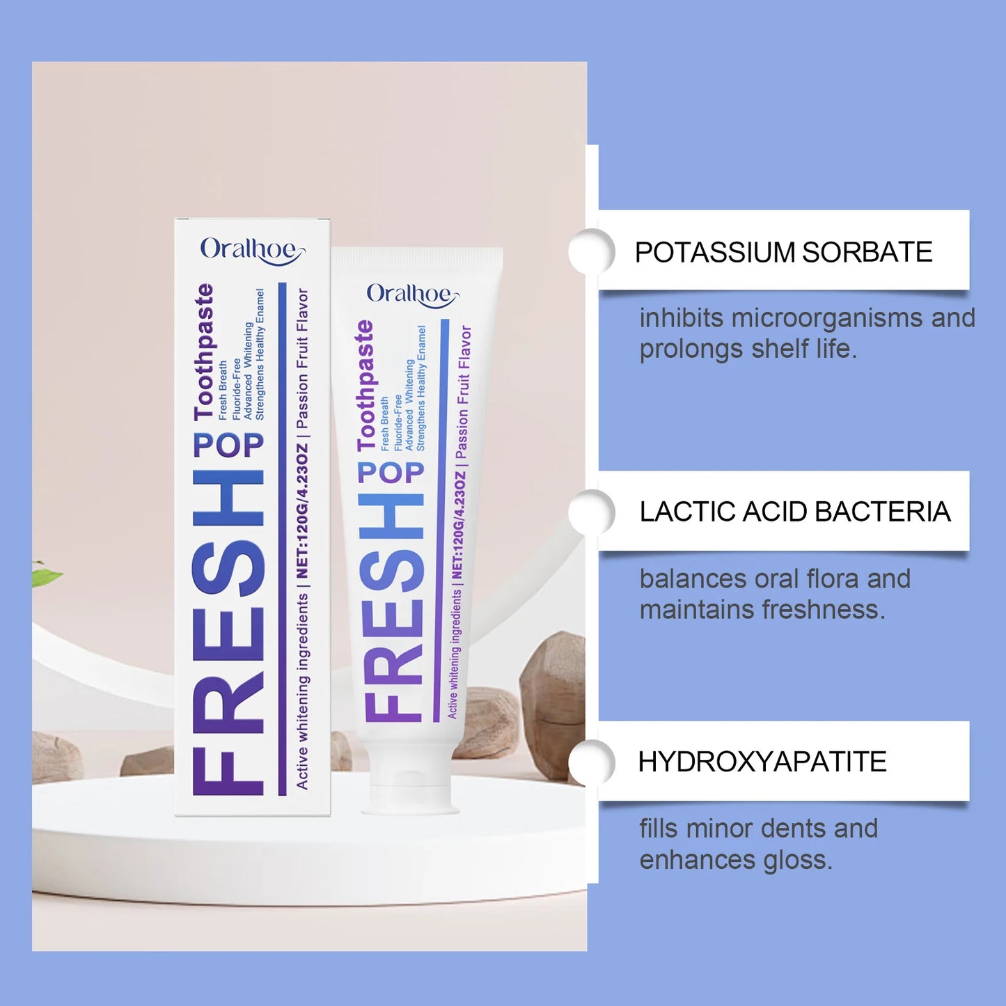 Oralhoe Charcoal Whitening Toothpaste | Anticavity & Sensitivity