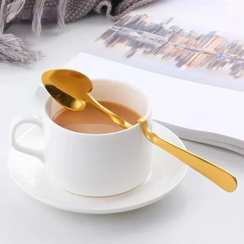 Coffee Spoon Honey Shape Creative Tea Cup Hanging Spoons Stainless