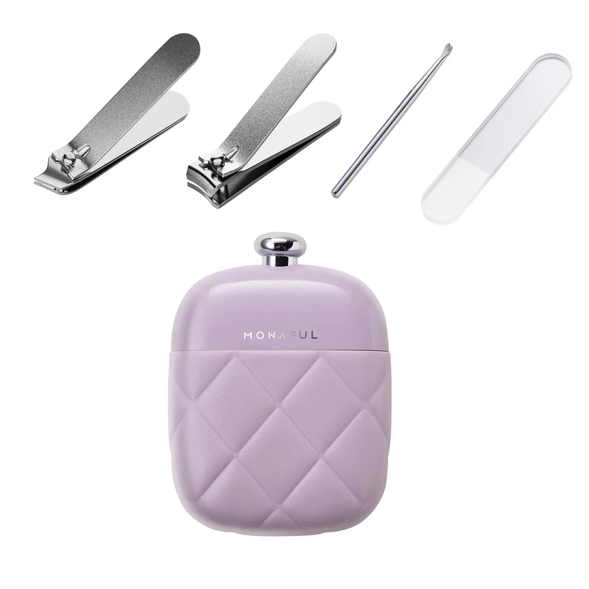 Nail clippers 4-piece home manicure portable file tool Stylish and beautiful nail clipper set Peaceful Pleasures Health and Wellness