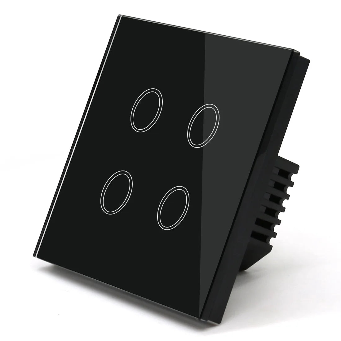 Matter Smart Wifi Wall Touch Switch No Neutral Wire Required Wireless Remote Control EU Switch For HomeKit Alexa Google Assistan Peaceful Pleasures Health and Wellness Black 4 Gang