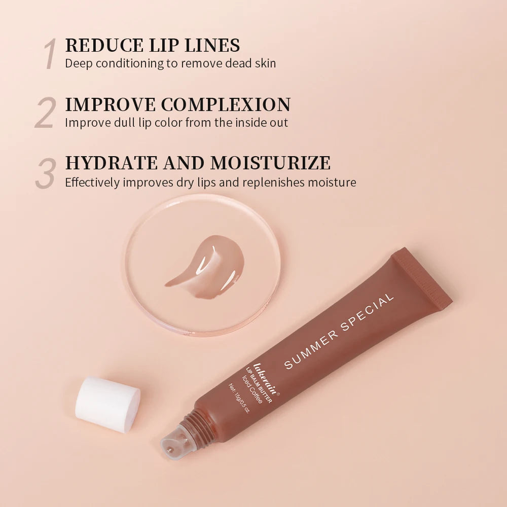 Moisturizing Lip Butter Balm 4 Counts/set Hydrating Lip Balm Plumping Lip Oil Lip Stick Glossy Lip Glaze Stick Plumping Lip Cosm Peaceful Pleasures Health and Wellness