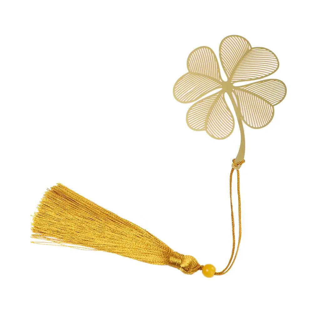 Leaf Vein Maple Leaf Retro Book Clip Chinese Style Page Clip Book Holder Metal Bookmark Bookmark Hollow Book Mark Leaf Bookmark Peaceful Pleasures Health and Wellness four leaf
