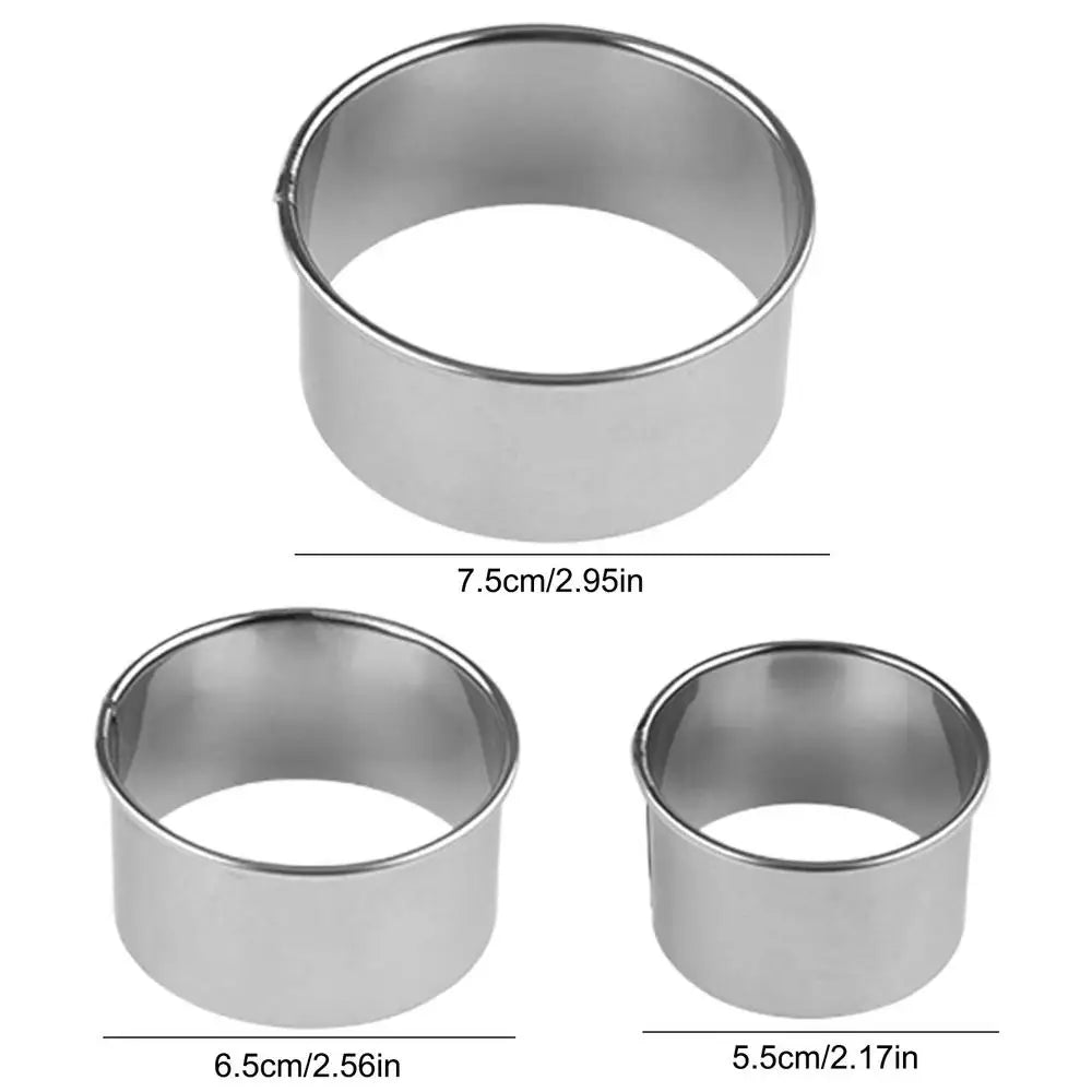 Stainless Steel Round Cookie Cutter & Mousse Ring Mold