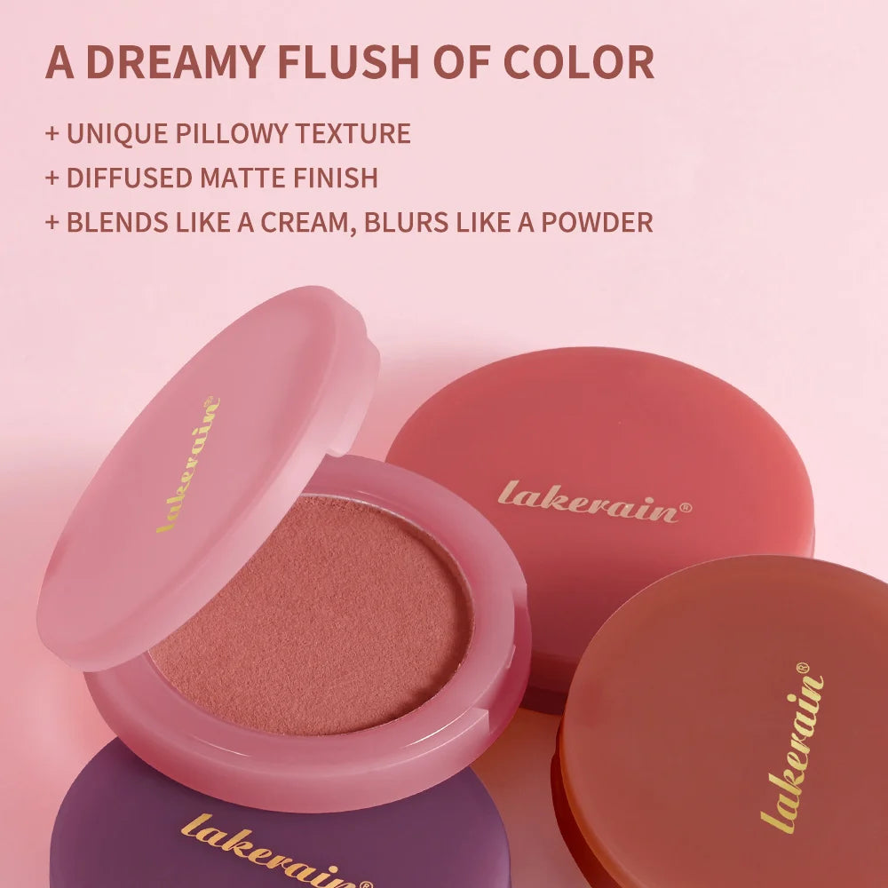 Matte Blush & Silken Touch Highlighter Set Smooth Texture Non-Flying Powder Fine Pearl Glow Waterproof Long Lasting Face Makeup Peaceful Pleasures Health and Wellness