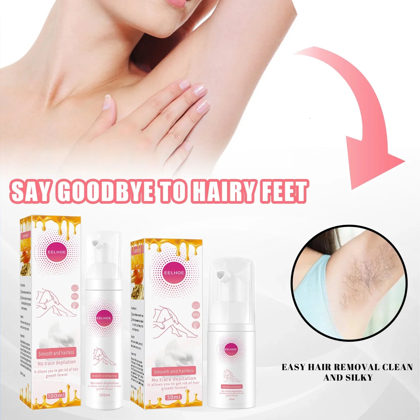 Honey Mousse Hair Removal Spray – 100ml Gentle Foam