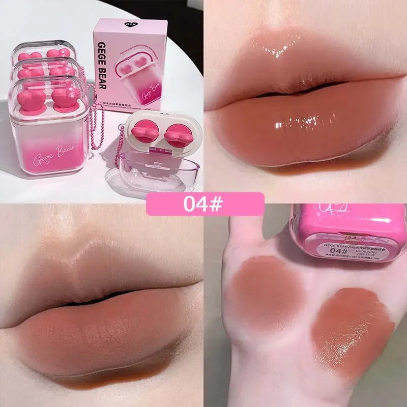 Rose Pink Matte Velvet & Mirror Lip Gloss Kit | Long-Lasting