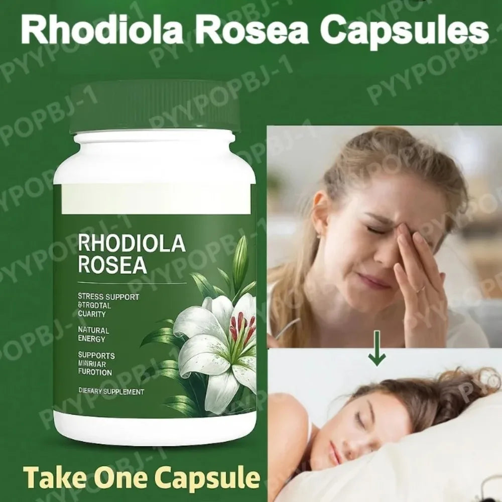 Rhodiola Rosea 500mg Capsules – Energy, Focus & Adaptogen | 60ct
