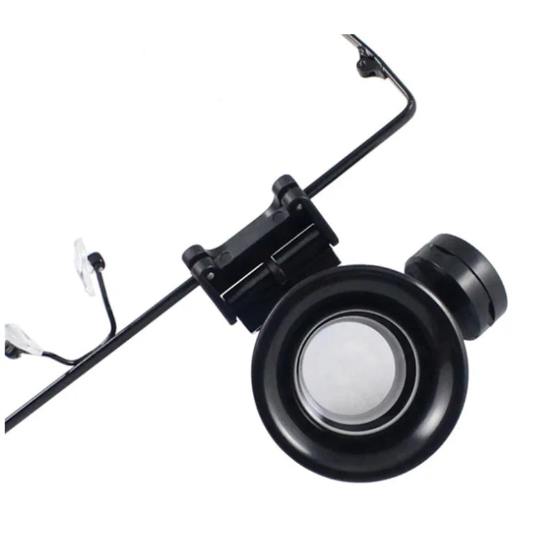 Headband 20X Magnifier Loupe Head Magnifying Glass Lens Jewelry Watch Repair Watchmaker Magnifier With 1 LED Light Peaceful Pleasures Health and Wellness