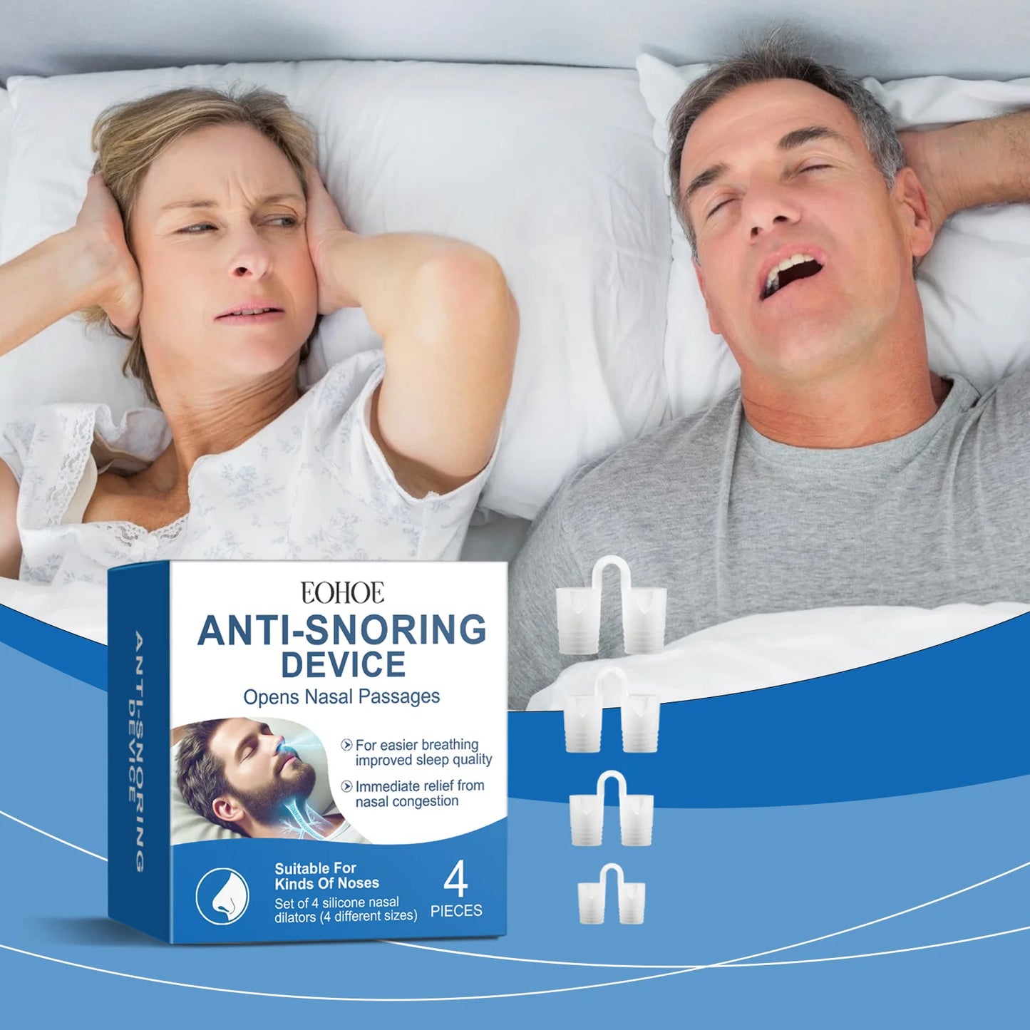 Nasal Dilator Anti-Snoring Sleep Aid | 4 Sizes Silicone