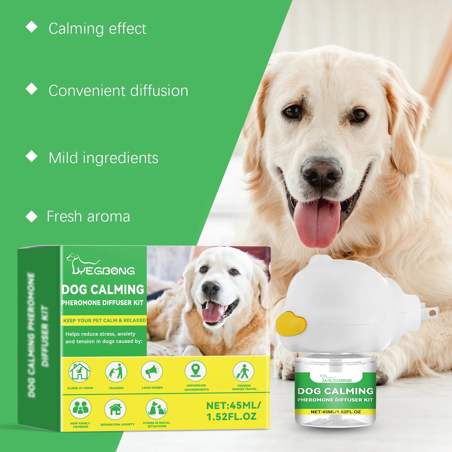 Dog Anxiety Relief Diffuser Set – Calm Pet Stress at Home