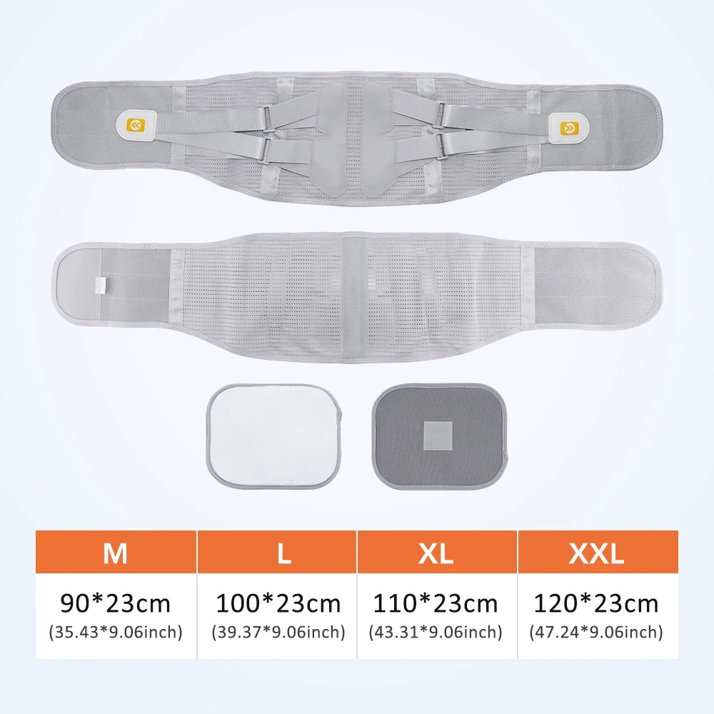Lumbar Support Belt with 4 Steel Plates Rapezoidal Back Support Brace Men Women Spine Decompression Herniated Disc Strap Work Peaceful Pleasures Health and Wellness