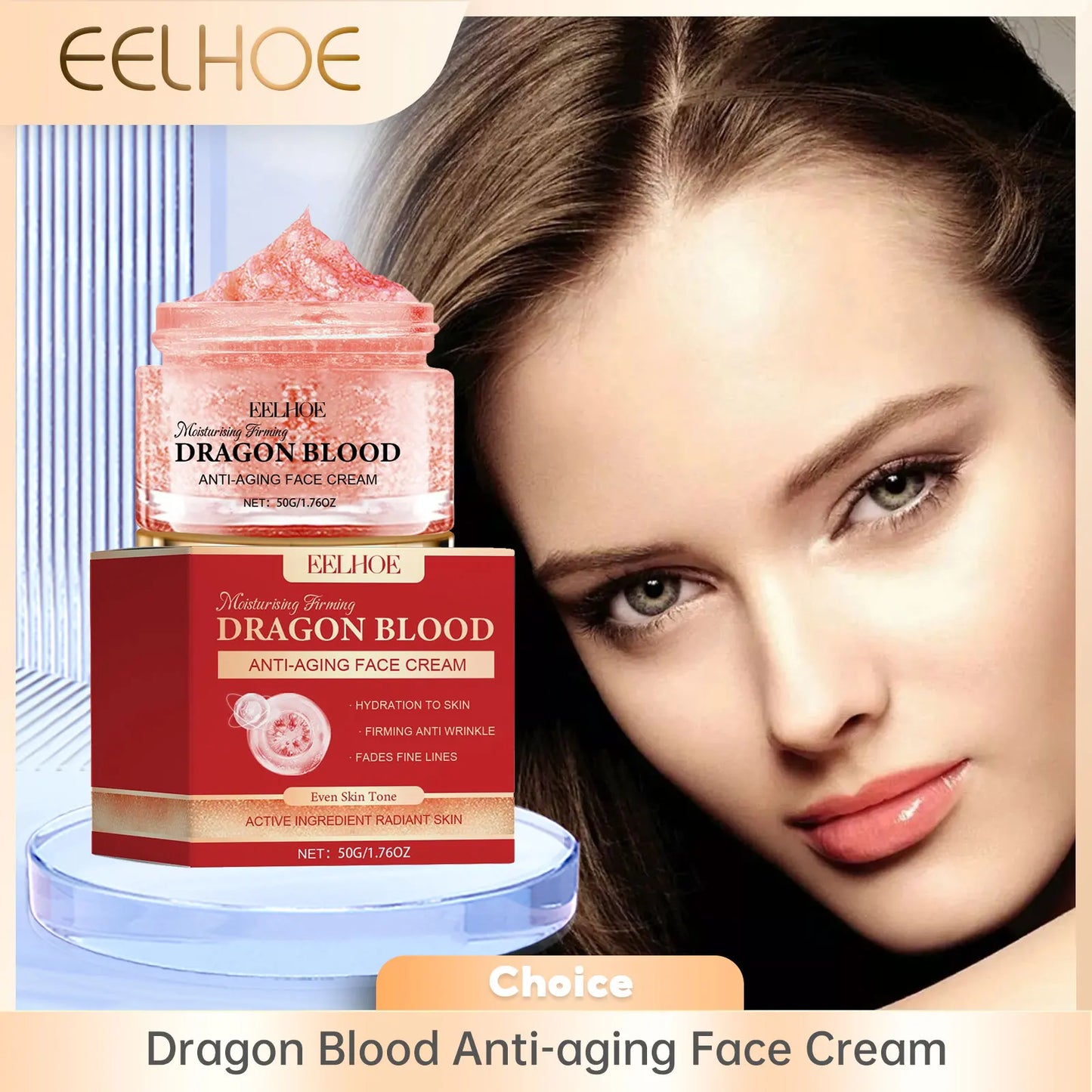 EELHOE Dragon Blood Face Cream – Pore Shrinking & Brightening
