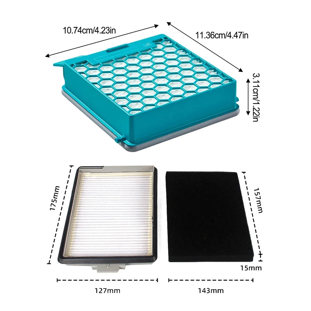 Carbon & HEPA Filter Set for Miele Blizzard CX1 & Boost CX1
