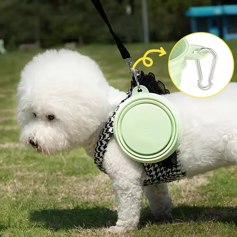 Foldable Silicone Pet Bowl – Portable Travel Dog & Cat Feeder