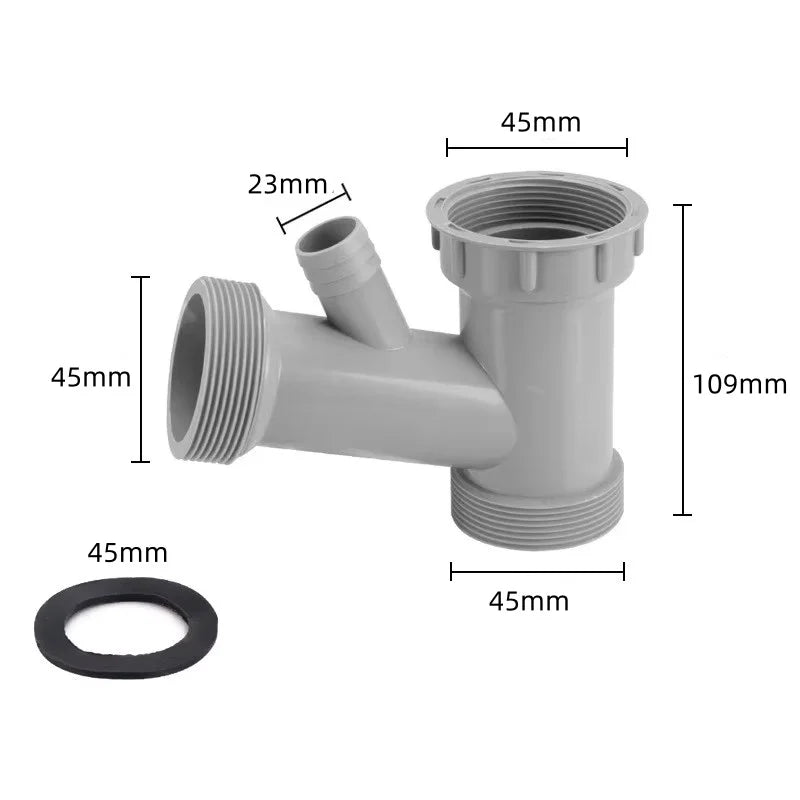 Y-Shape Sink Drain Adapter | Overflow Tube Hose Connector