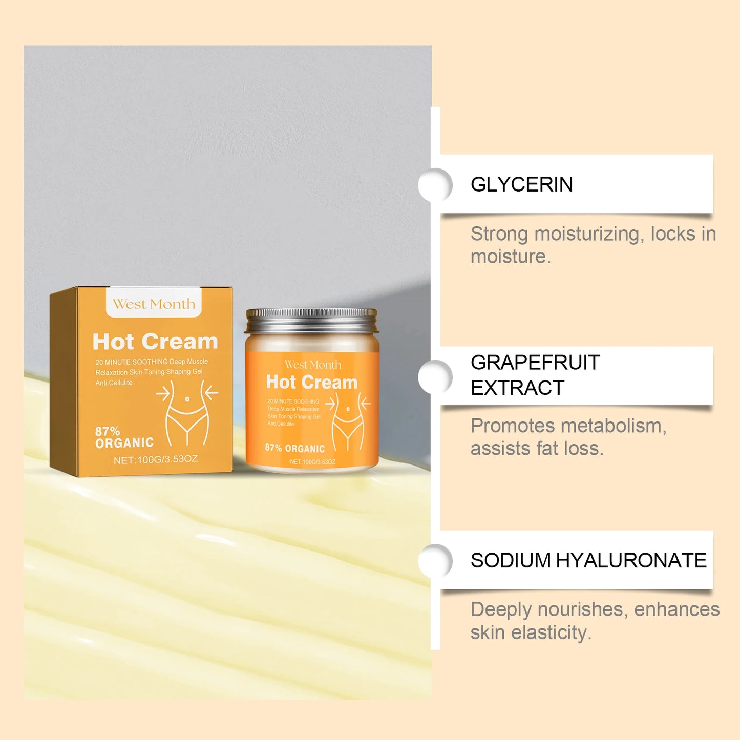 Hot Slimming Cream – Anti-Cellulite Thermal Body Massage Lotion