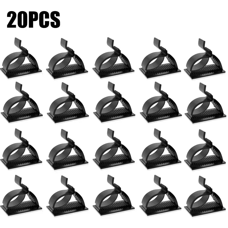 Self-Adhesive Cable Management Clips | Wire Organizer 10–30 Pack