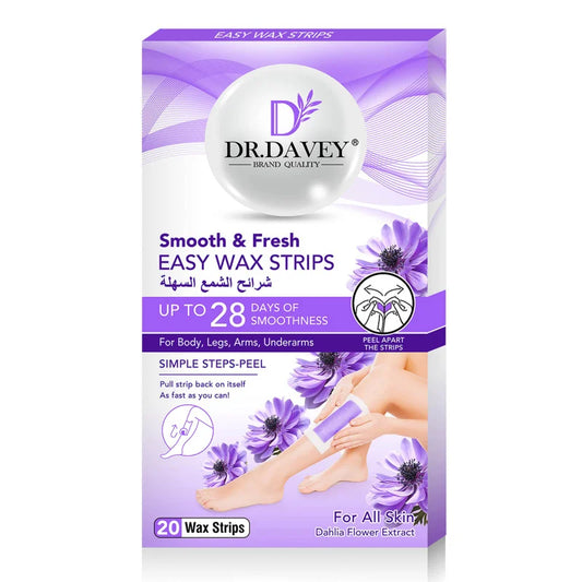DR.DAVEY Double-Sided Depilatory Wax Strips – Full Body Depilatory Wax Strips Oasis Select