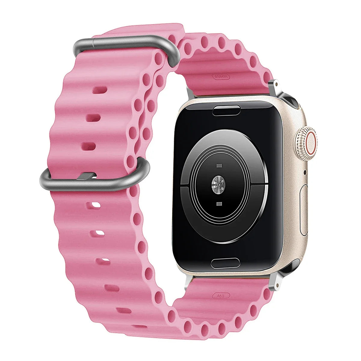 Silicone Ocean strap for Apple watch band Ultra Series 9 SE iwatch 42mm 44mm 45mm 49mm 38mm 40mm 41mm correas 49 44 45 mm bands Peaceful Pleasures Health and Wellness P 42mm 44mm 45mm 49mm