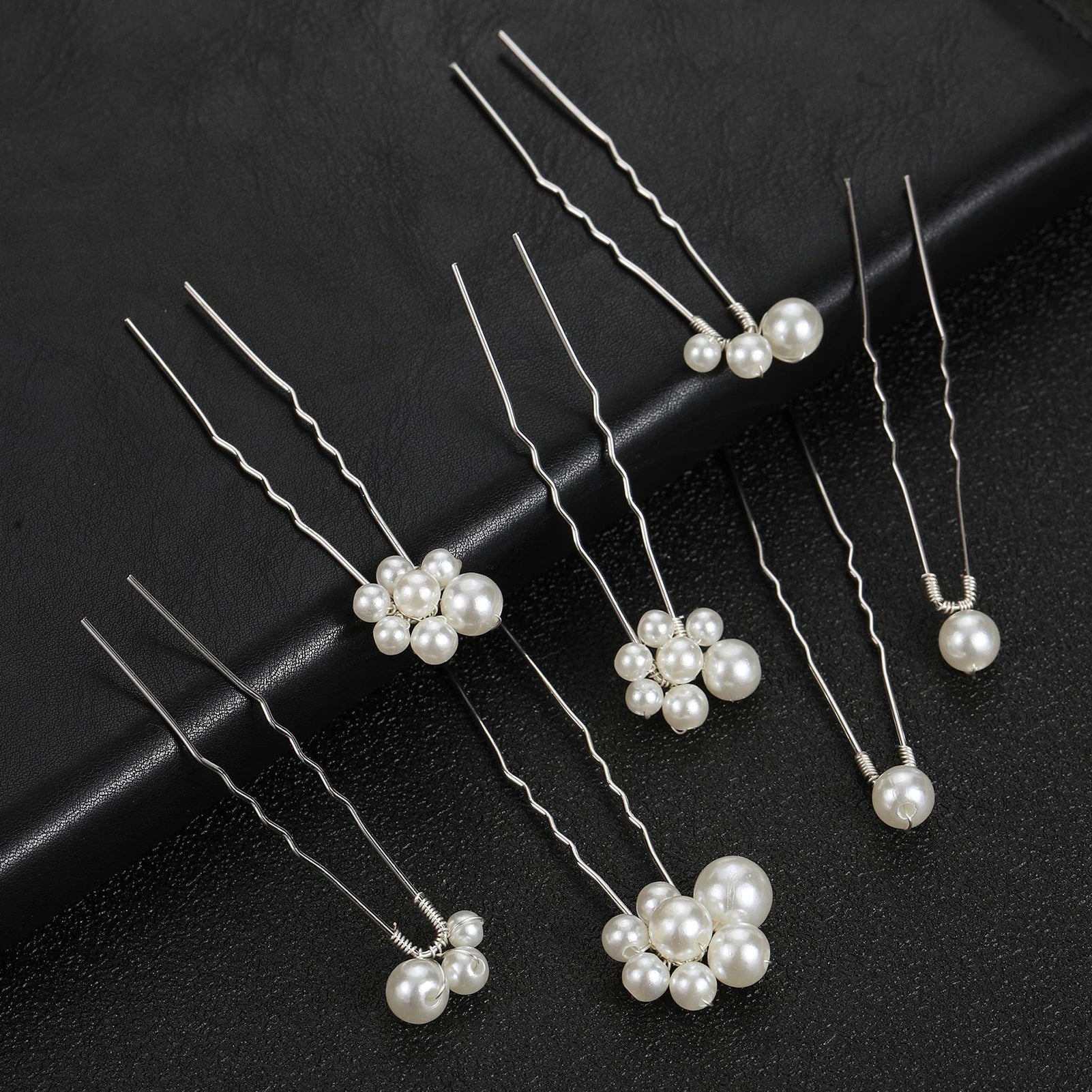7PCS Pearl U-Shape Hairpin Headwear Anti-slip Stable Grip Wedding Bridal Headdress for Birthday Stage Party Hairstyle Making Peaceful Pleasures Health and Wellness