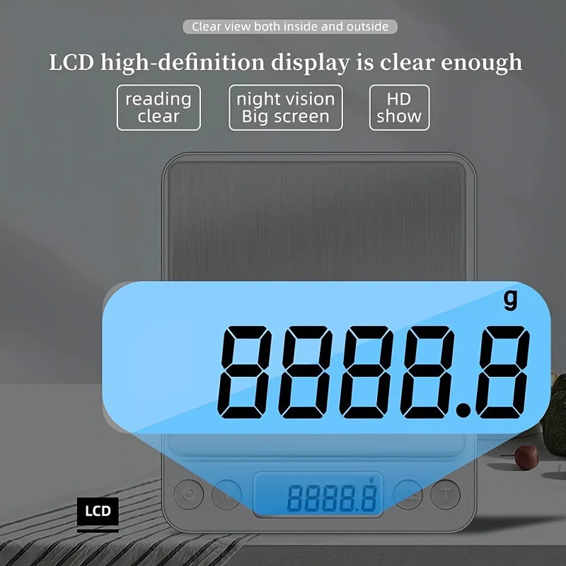 0.01g Precision Digital Scale 500g/3kg, Portable Jewelry Food Scale LCD Display, Kitchen Gram Scale with Tare for Gold, Powder Peaceful Pleasures Health and Wellness