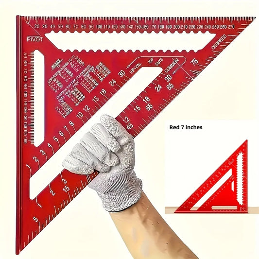 7/12 Inch Aluminum Woodworking Angle Ruler – Serrated Edges Woodworking Angle Ruler Peaceful Pleasures Health and Wellness