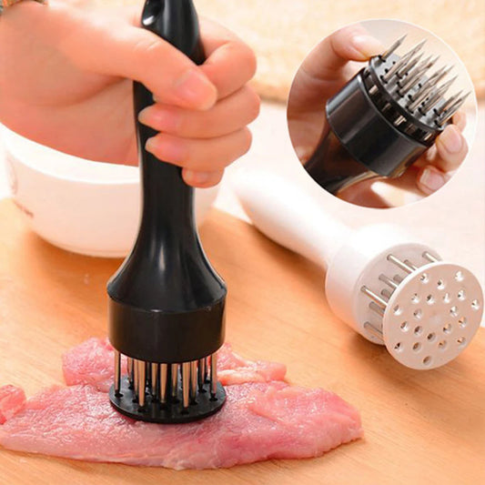 1PC White Handheld Use Household Tender Meat Needle with Broken Tendons Pork Chop Chicken Chop Chicken Wings Meat Needle Hammer Peaceful Pleasures Health and Wellness