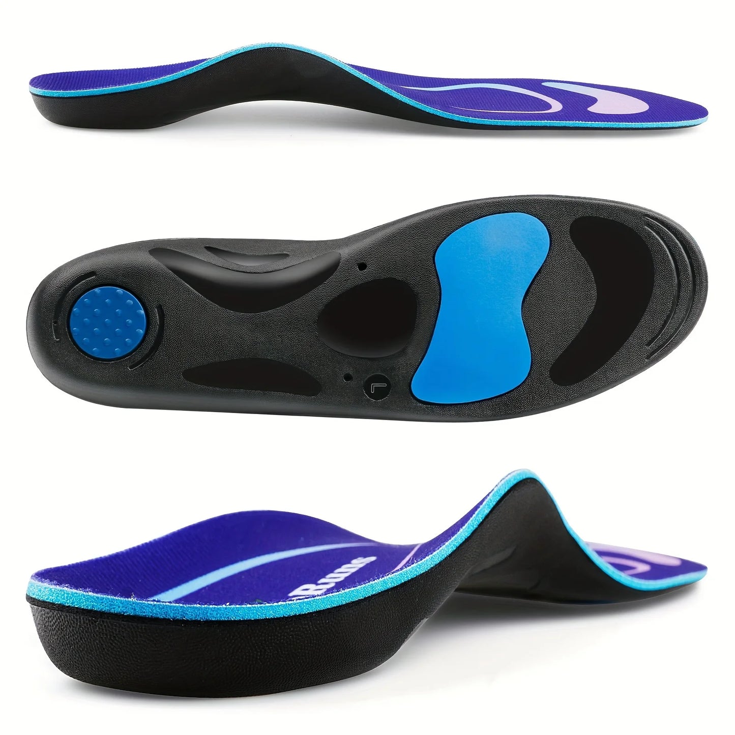 RooRuns Orthotic Insoles, Plantar Fasciitis Relief, Arch Support Insoles for Women & Men, Flat Feet Shoe Inserts for Sports Peaceful Pleasures Health and Wellness