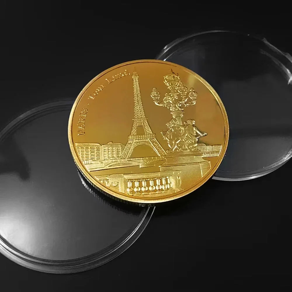 Paris Eiffel Tower Commemorative Coin – Metal Travel Keepsake