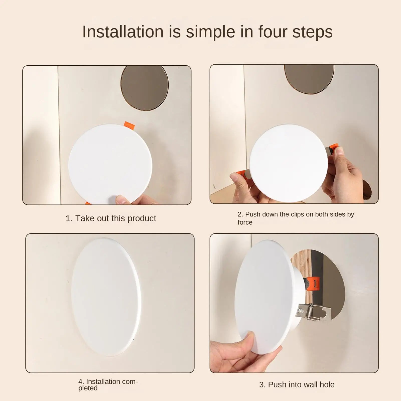Ceiling Cover Plate Decorative Access Panel With Buckle Round Blank Cover Plate For Home Living Room Kitchen Garage Basement Peaceful Pleasures Health and Wellness