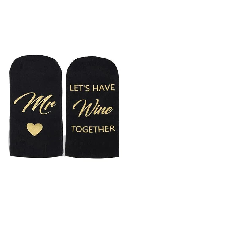 Mr & Mrs Newlywed Socks – Wedding Bridal Shower Gift Set Novelty Couple Socks Peaceful Pleasures Health and Wellness