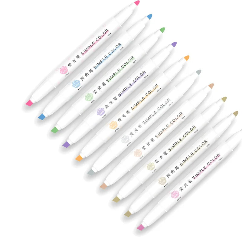 Dual Tip Eye Care Highlighter Pencil Clip Model Learning Focus Marker