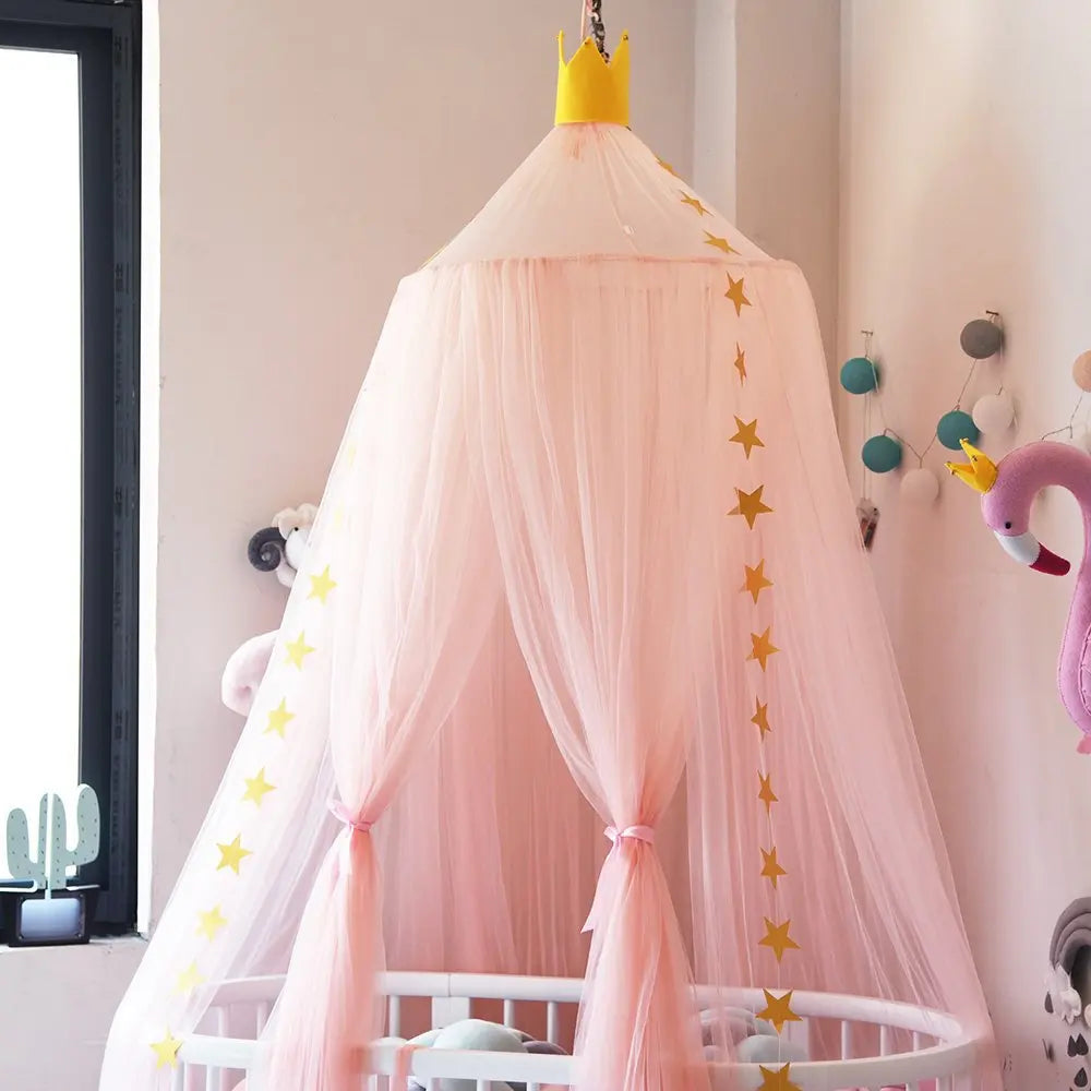Battilo Round Dome Bed Canopy Mosquito Net for Kids & Baby