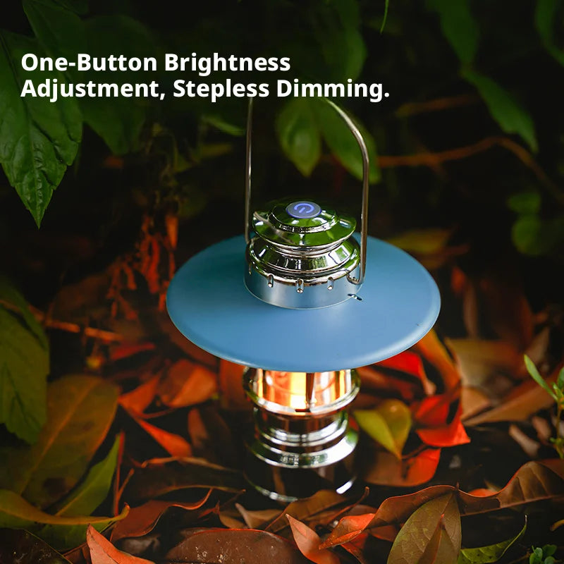 ESMARTER Vintage LED Camping Lantern – Rechargeable Portable
