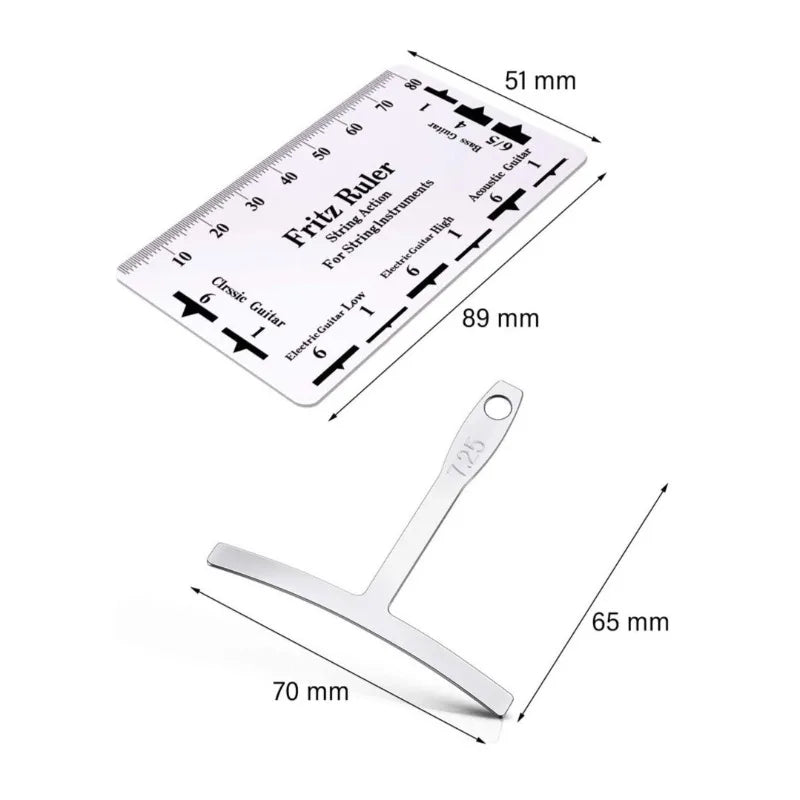 Wholesale Guitar Measuring Ruler T-shaped Arc String Distance Leveling