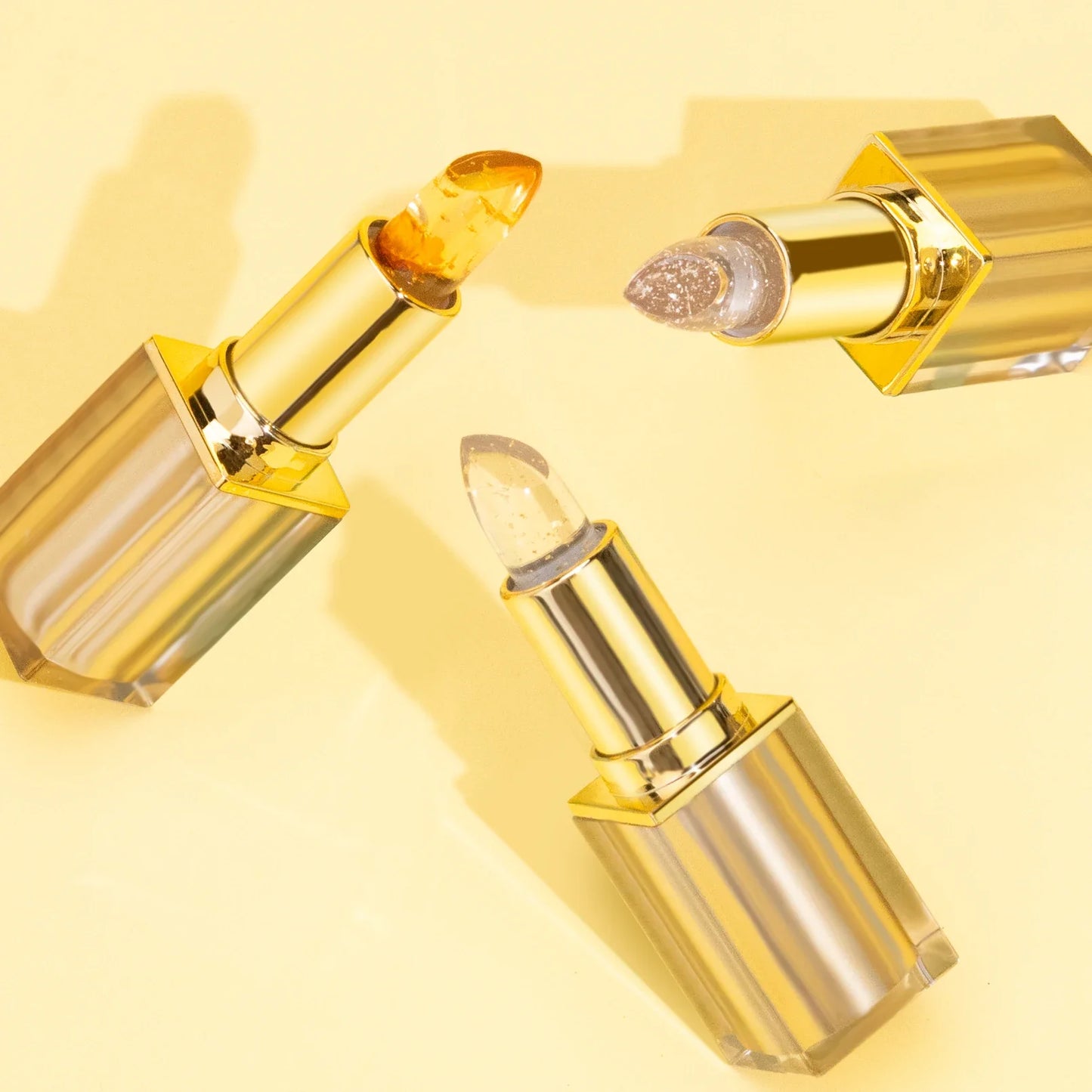 Hello Kiss PH Color-Changing Jelly Lip Balm | Gold Foil Lipstick