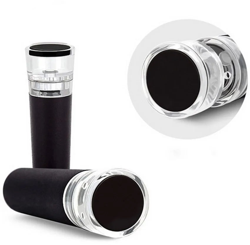4-Pack Vacuum Pump Wine Bottle Stoppers – Airtight Diamond Cut Silicone Sealer for Wine, Beer & Soda