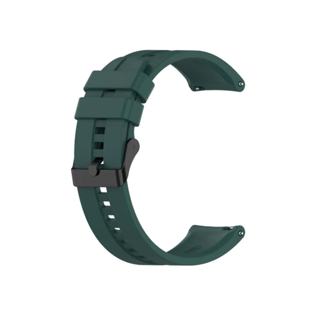 22mm Silicone Watch Band for Huawei GT, Samsung, Garmin & More Peaceful Pleasures Health and Wellness green Universal 22mm width