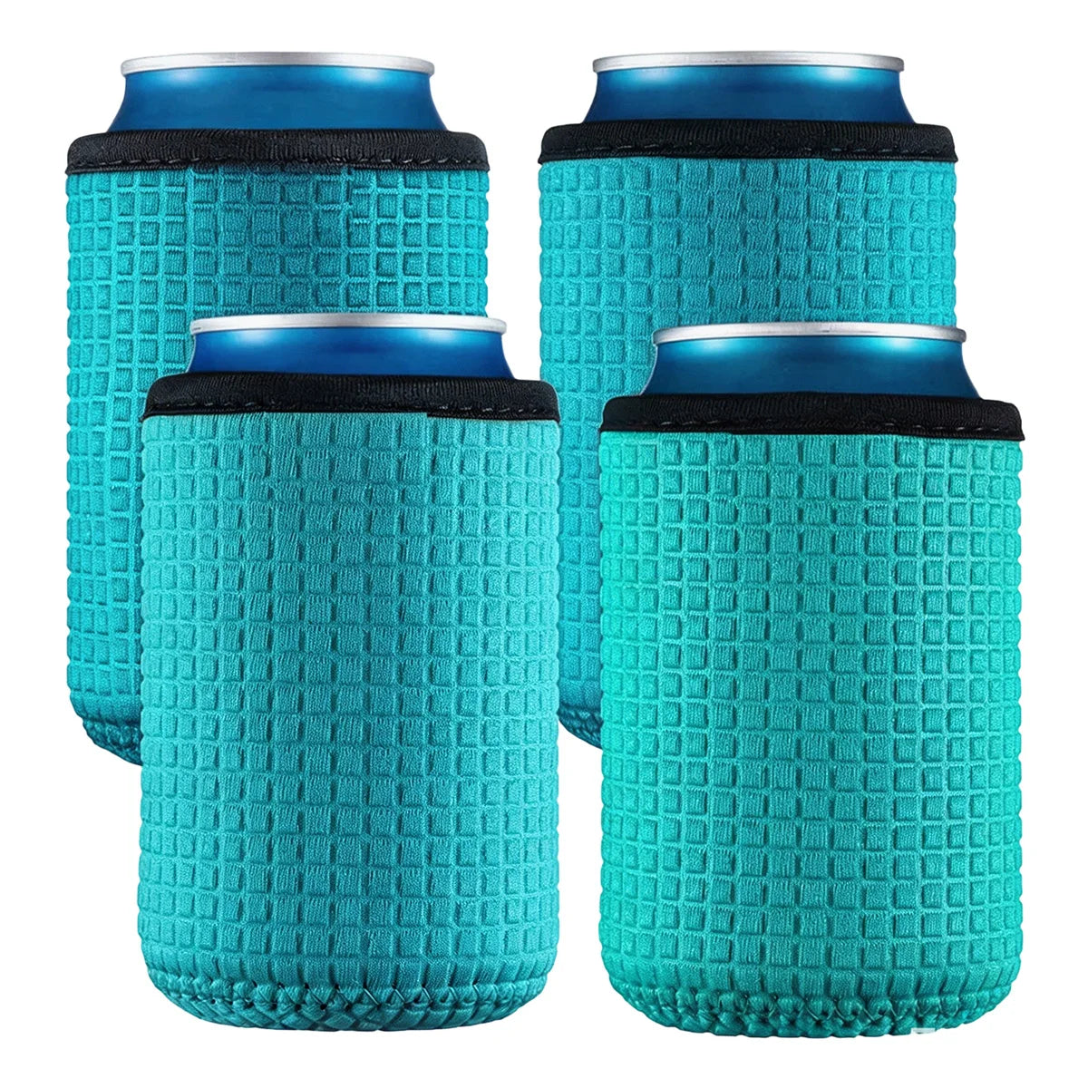 4 Pack 300ml/10oz Beer Bottle Insulator Sleeves, Insulated Reusable Cup Covers for Cans and Bottles, Drink Cooler Sleeve Set Peaceful Pleasures Health and Wellness Navy Blue